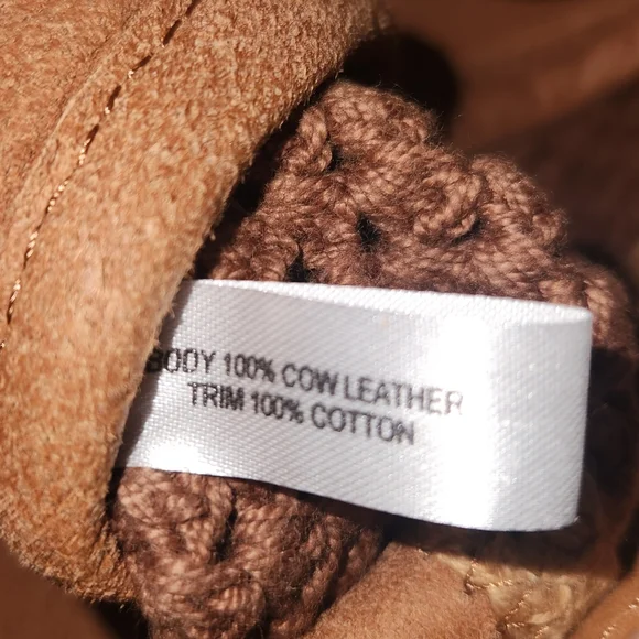 HOBO‎ Daisy Brown Crochet 100% Cow Leather Cotton Shoulder V Bag - Picture 8 of 10